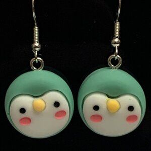 Penguin Earring, Silly Animal Earring, Gift Idea, Penguin Charm, Penguin Jewelry